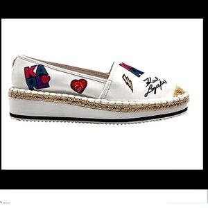 Karl Lagerfeld Paris Bina Patch Espadrille Slip On Women Size: 8